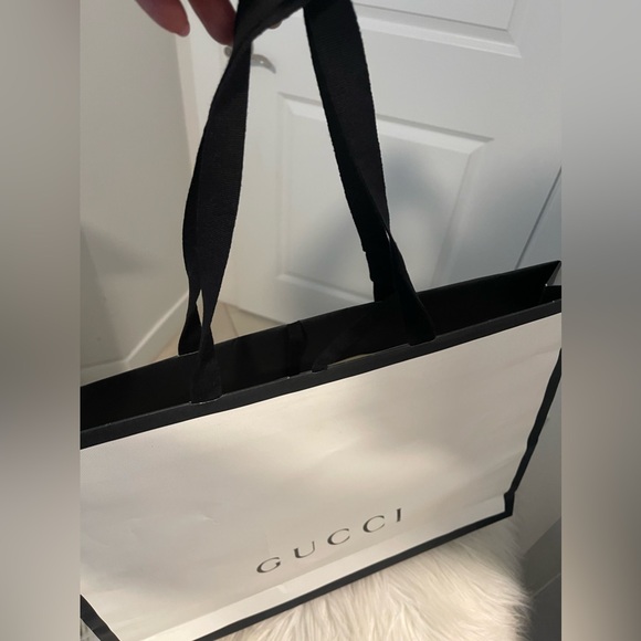 Gucci Large Gift Bag White/Black - Picture 4 of 12